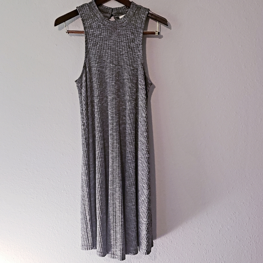 🌺Marbled gray ribbed skaterdress Hollister M